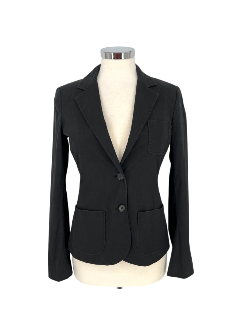 Theory Jovanna Two Button Tailored Blazer Suit Jacket Black Size 8